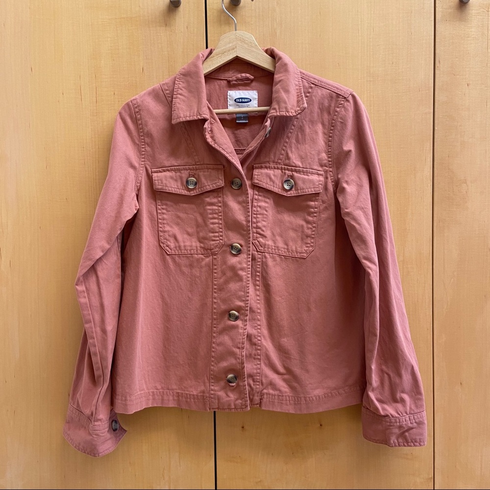 Peach/Pink Button Down Old Navy Small